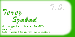 terez szabad business card